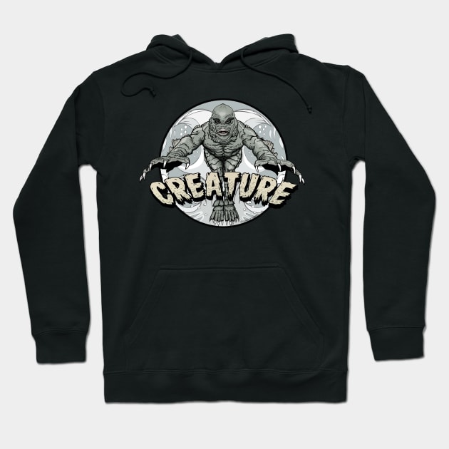 Creature Comic Black and White Hoodie by FanboyMuseum